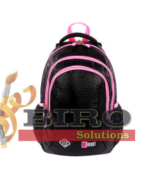 Ghiozdan Prescolari Ergonomic Impermeabil Colectia St.Right - Black Glitter BP26 39x27x17cm